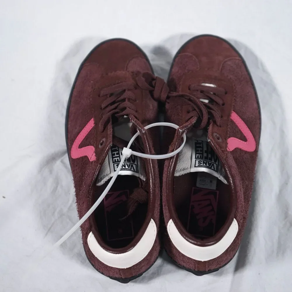 Vans Sport Low POP Brown Pink Burgundy Sneakers Men's 6 New With Imperfections